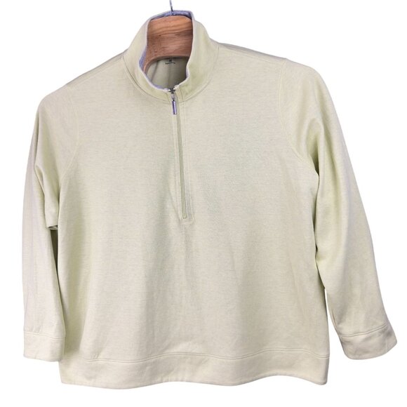 Croft & Barrow Pullover Sweatshirt Womens 3X Mellow Green 1/4 Zip Lightweight - Picture 1 of 9